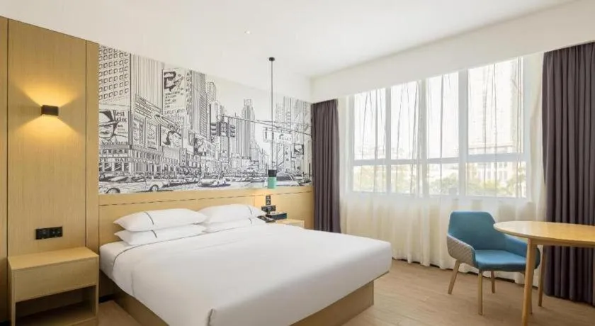 Bed in City Comfort Inn Tangshan Railway Station Lunan District Government