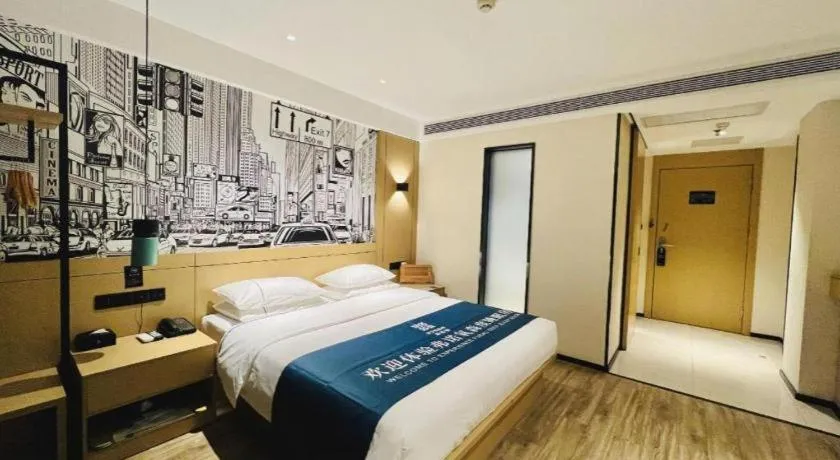 Bed in City Comfort Inn Tangshan Railway Station Lunan District Government