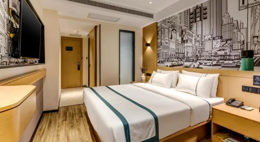 Bed in City Comfort Inn Tangshan Railway Station Lunan District Government