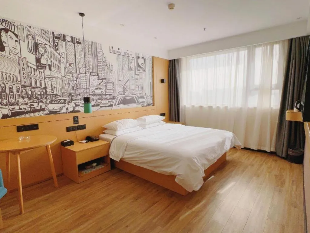 Bed in City Comfort Inn Tangshan Railway Station Lunan District Government