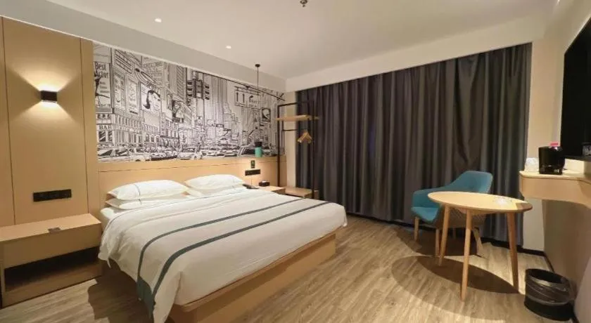 Bed in City Comfort Inn Tangshan Railway Station Lunan District Government