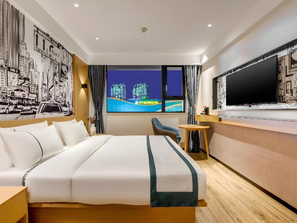 Bed in City Comfort Inn Tangshan Railway Station Lunan District Government