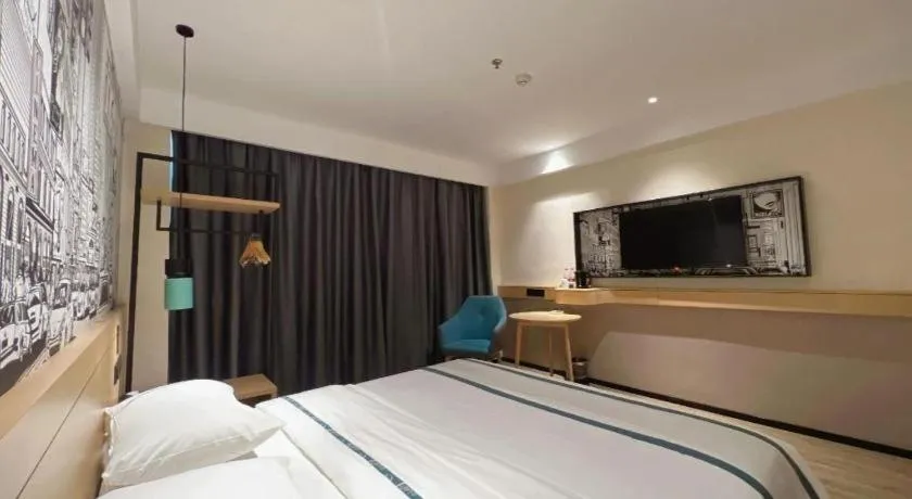 Bed in City Comfort Inn Tangshan Railway Station Lunan District Government