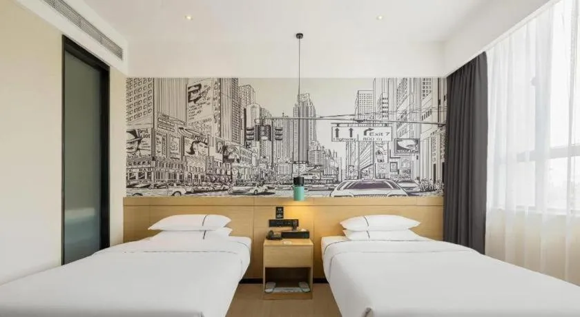 Bed in City Comfort Inn Tangshan Railway Station Lunan District Government