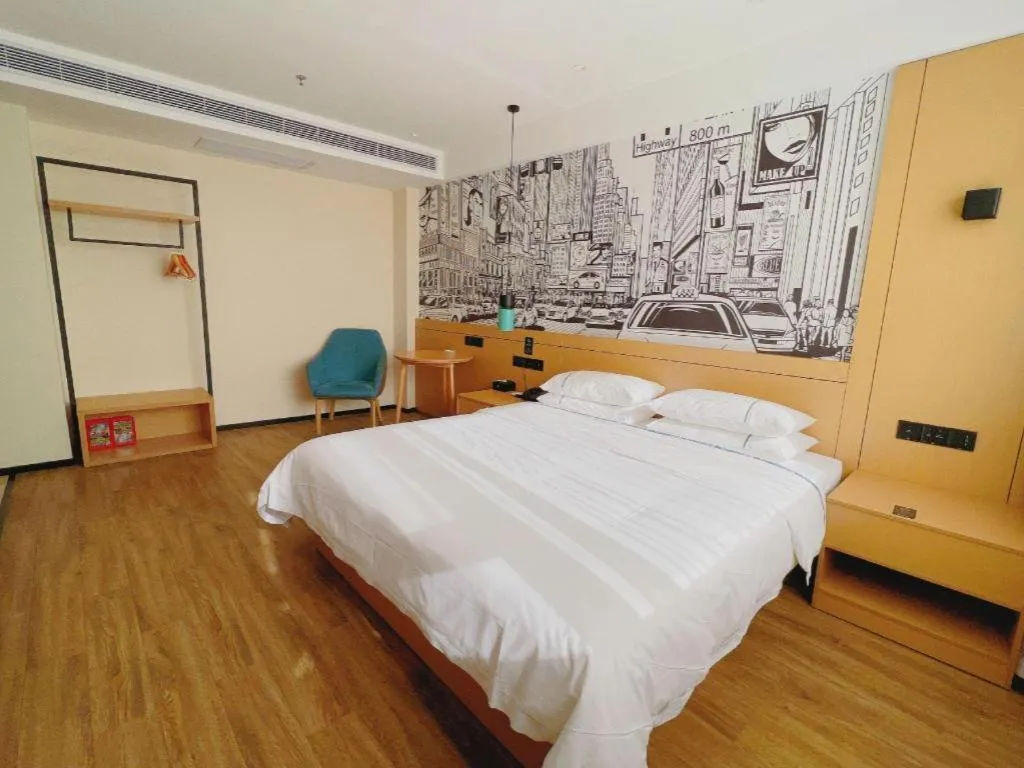 Bed in City Comfort Inn Tangshan Railway Station Lunan District Government