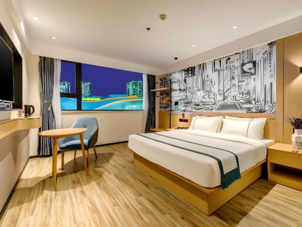 Bed in City Comfort Inn Tangshan Railway Station Lunan District Government