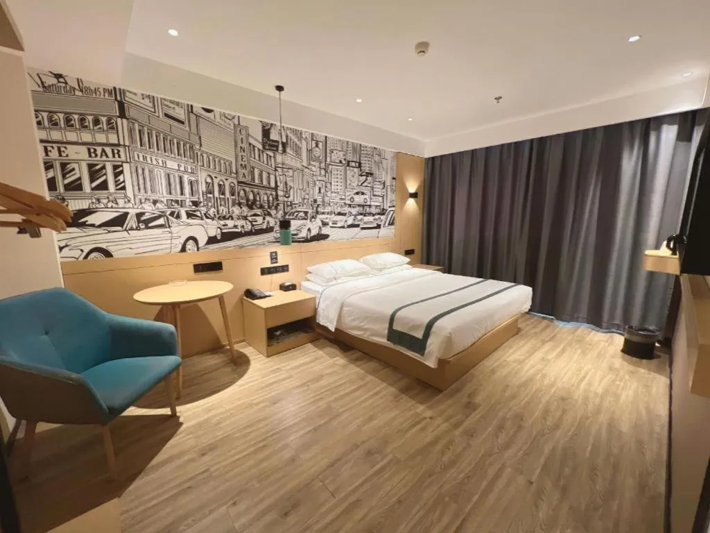 Bed in City Comfort Inn Tangshan Railway Station Lunan District Government