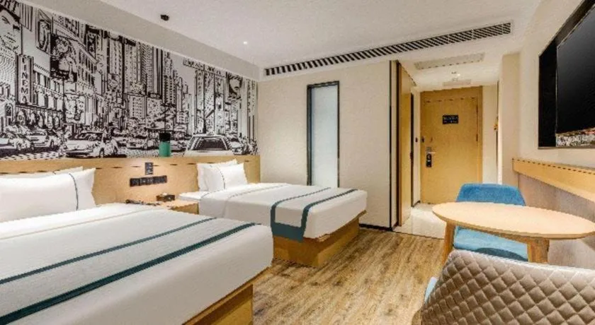 Bed in City Comfort Inn Tangshan Railway Station Lunan District Government