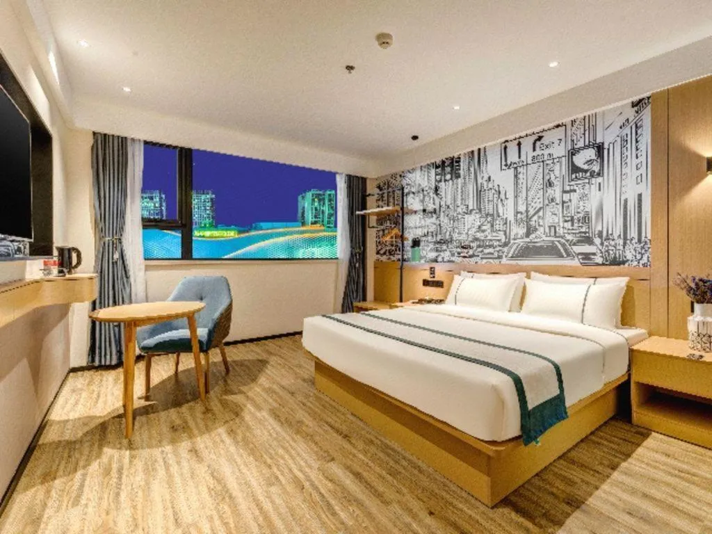 Bed in City Comfort Inn Tangshan Railway Station Lunan District Government