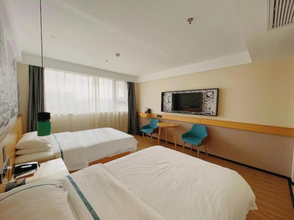 Bed in City Comfort Inn Tangshan Railway Station Lunan District Government