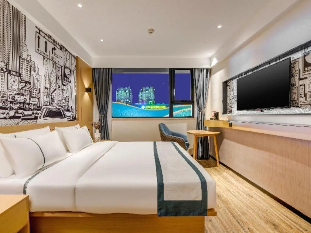 Bed in City Comfort Inn Tangshan Railway Station Lunan District Government