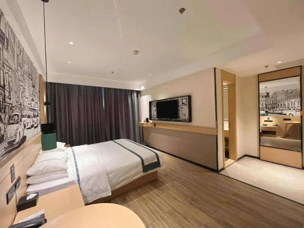 Bed in City Comfort Inn Tangshan Railway Station Lunan District Government