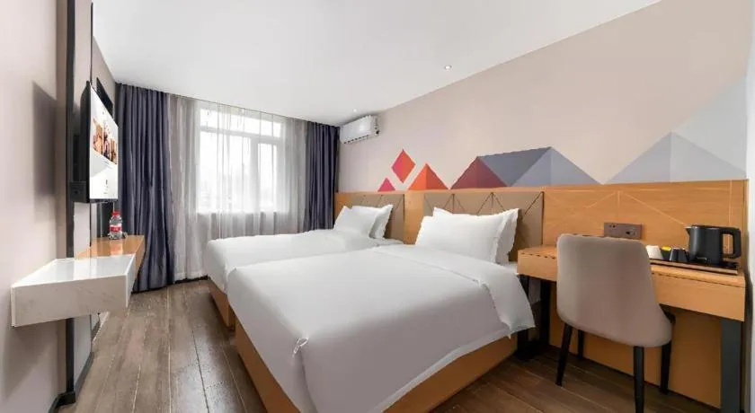 Bed in Borrman Hotel Guangzhou Shisanhang Ximenkou Metro Station