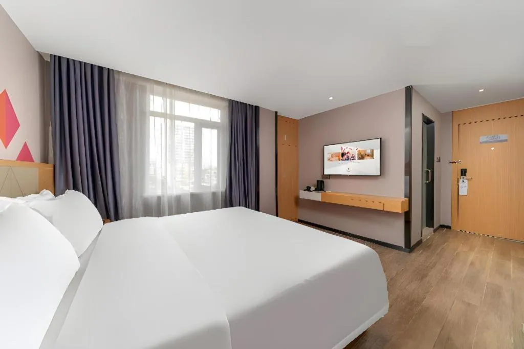 Bed in Borrman Hotel Guangzhou Shisanhang Ximenkou Metro Station