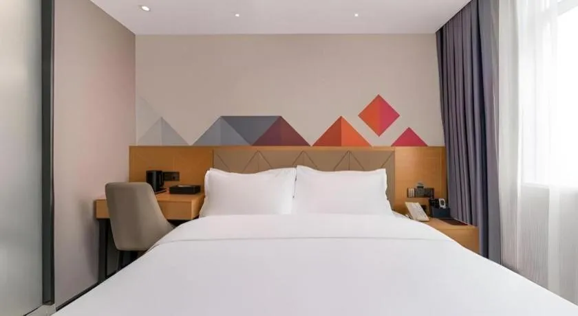 Bed in Borrman Hotel Guangzhou Shisanhang Ximenkou Metro Station