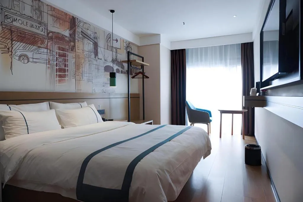 Bed in City Comfort Inn Chongqing Yongchuan Xuefu Avenue Wanda