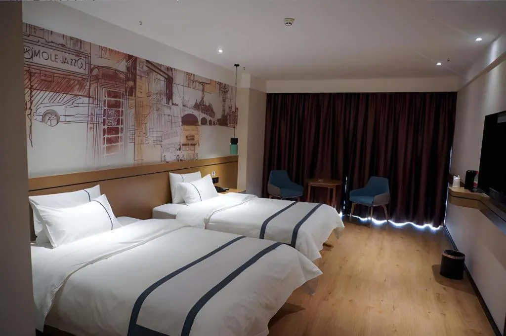 Bed in City Comfort Inn Chongqing Yongchuan Xuefu Avenue Wanda