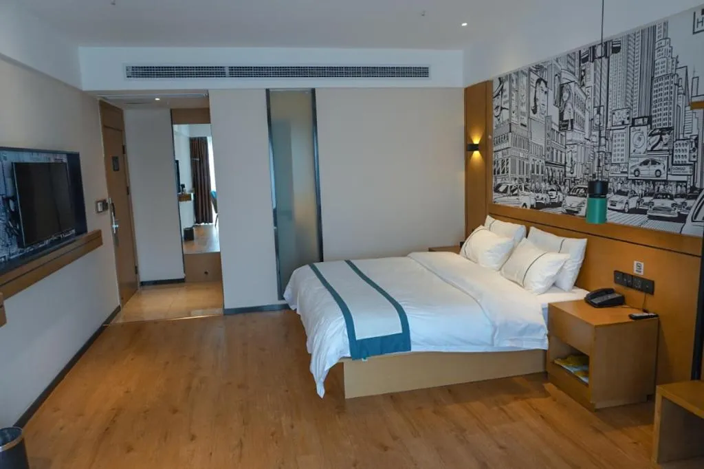 Bed in City Comfort Inn Chongqing Yongchuan Xuefu Avenue Wanda