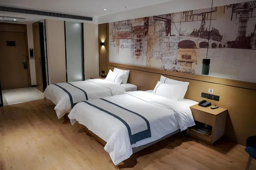 Bed in City Comfort Inn Chongqing Yongchuan Xuefu Avenue Wanda