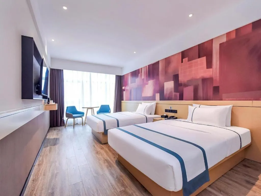 Bed in City Comfort Inn Chongqing Yongchuan Xuefu Avenue Wanda