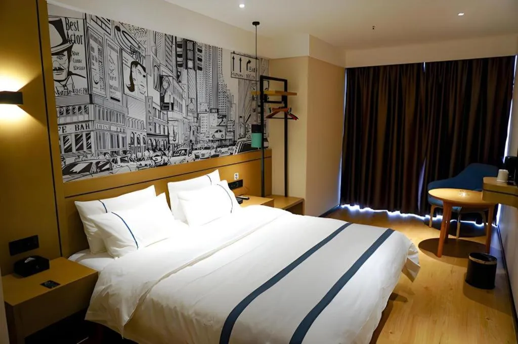 Bed in City Comfort Inn Chongqing Yongchuan Xuefu Avenue Wanda