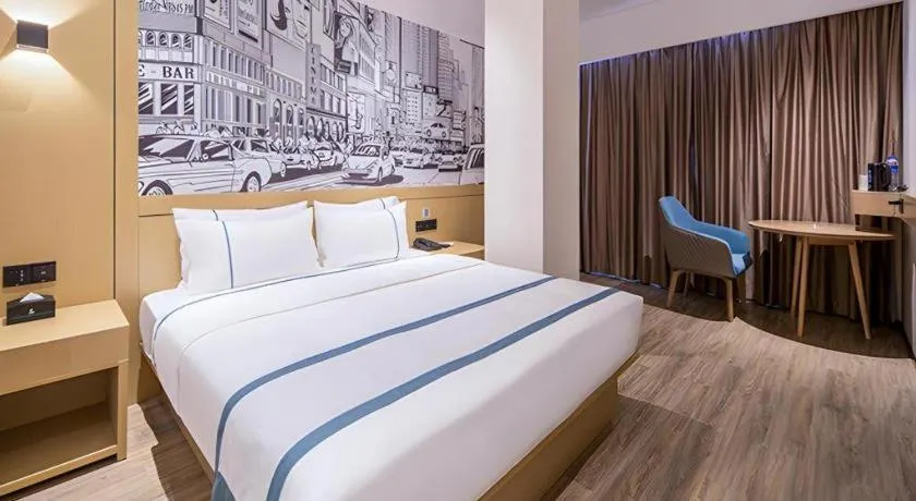 Bed in City Comfort Inn Liuzhou Liudong New District Hualing Youlinghui