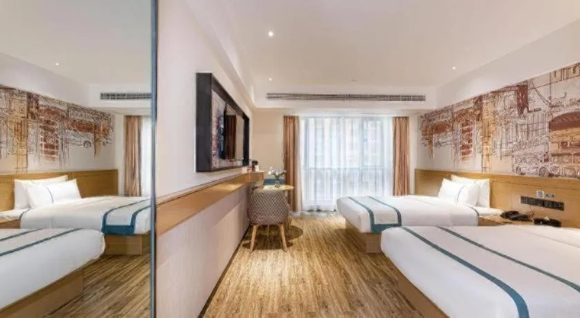 Bed in City Comfort Inn Yancheng Xihuan Road Wanda Plaza