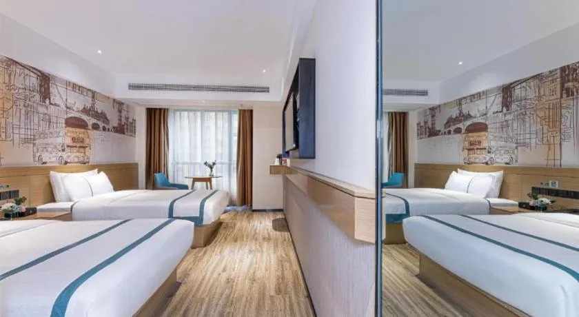 Bed in City Comfort Inn Yancheng Xihuan Road Wanda Plaza