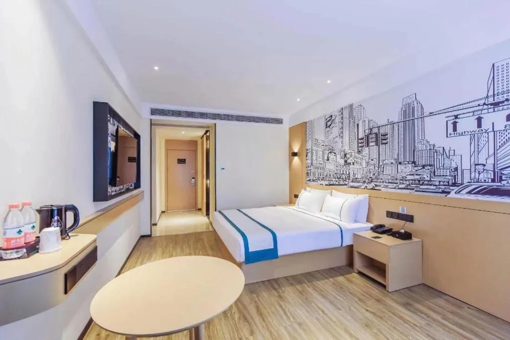 Bed in City Comfort Inn Yancheng Xihuan Road Wanda Plaza