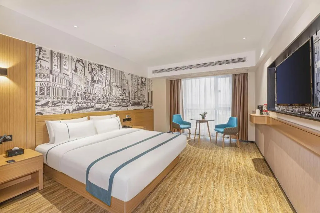 Bed in City Comfort Inn Yancheng Xihuan Road Wanda Plaza