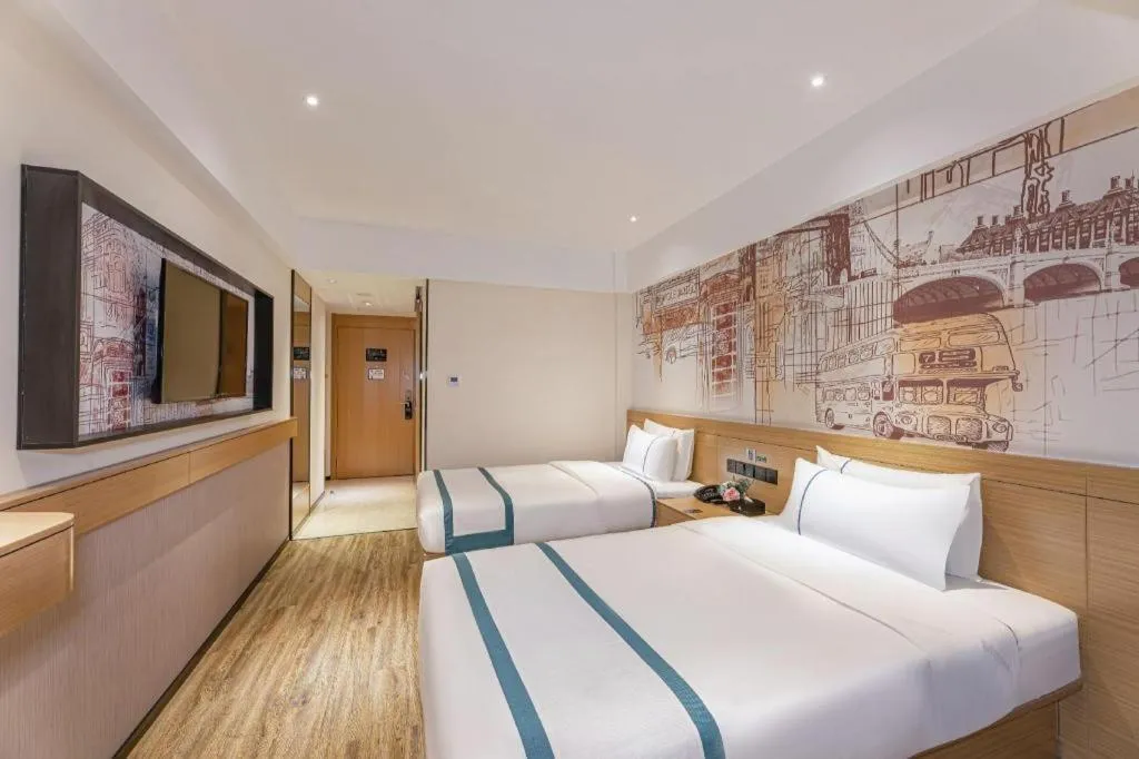 Bed in City Comfort Inn Yancheng Xihuan Road Wanda Plaza