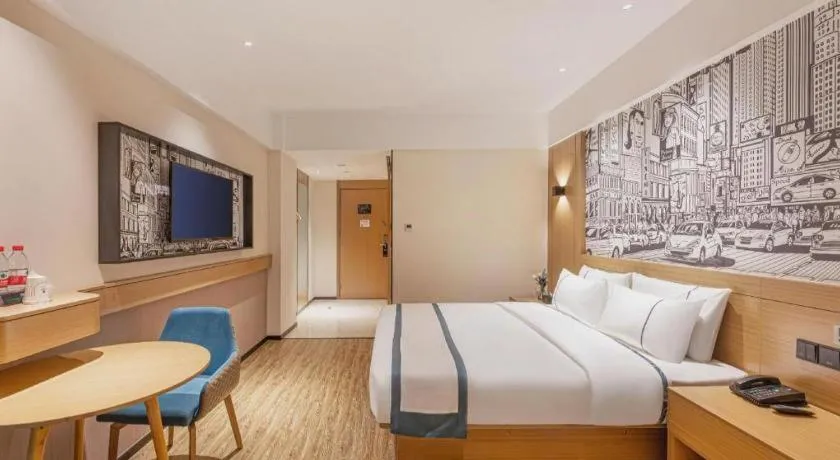 Bed in City Comfort Inn Yancheng Xihuan Road Wanda Plaza