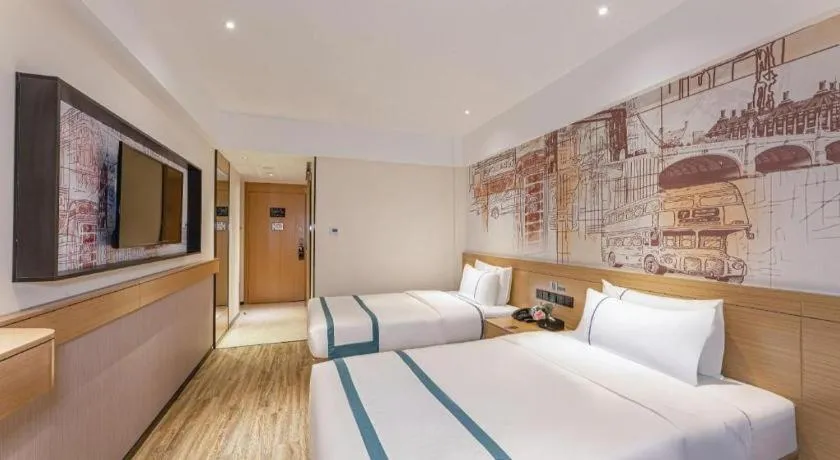 Bed in City Comfort Inn Yancheng Xihuan Road Wanda Plaza