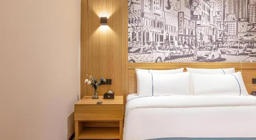 Bed in City Comfort Inn Yancheng Xihuan Road Wanda Plaza