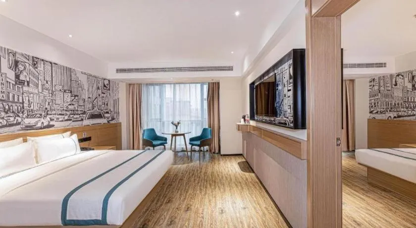 Bed in City Comfort Inn Yancheng Xihuan Road Wanda Plaza