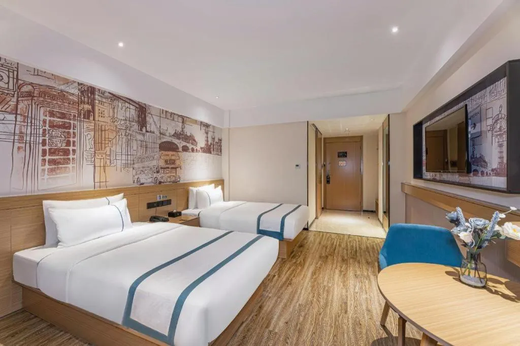 Bed in City Comfort Inn Yancheng Xihuan Road Wanda Plaza