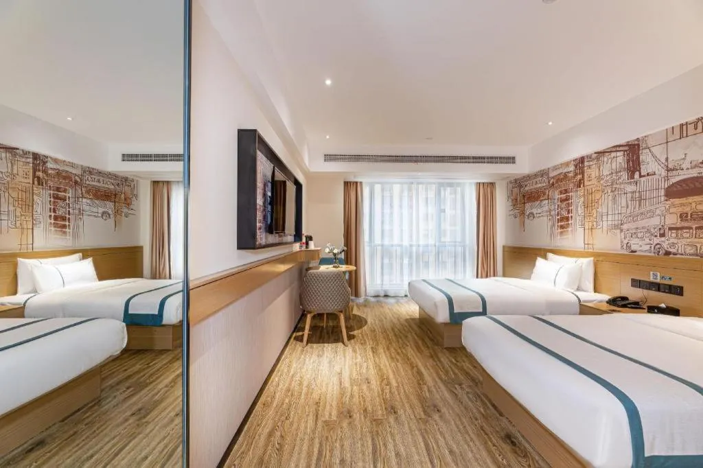 Bed in City Comfort Inn Yancheng Xihuan Road Wanda Plaza