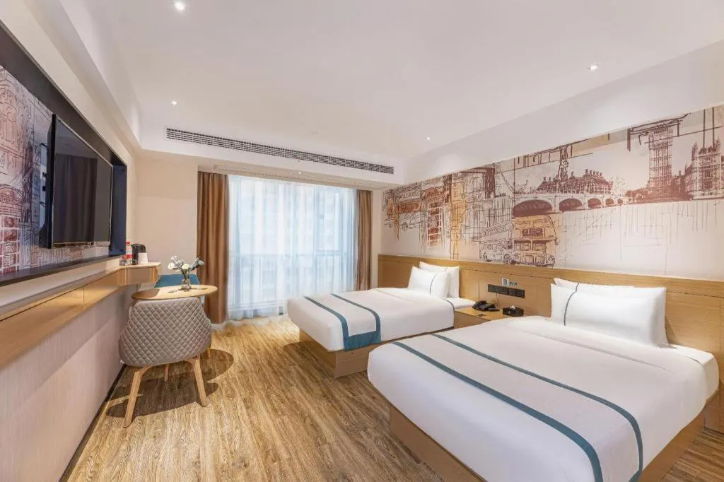 Bed in City Comfort Inn Yancheng Xihuan Road Wanda Plaza