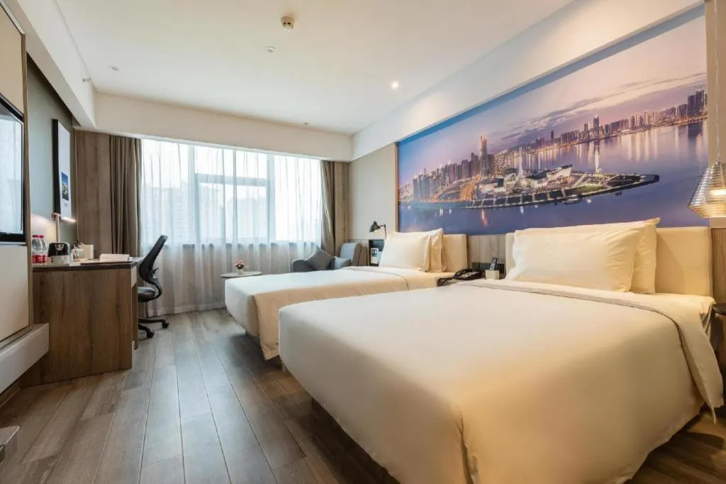 Bed in Atour Hotel Changsha Wuyi Square Wanbao Avenue