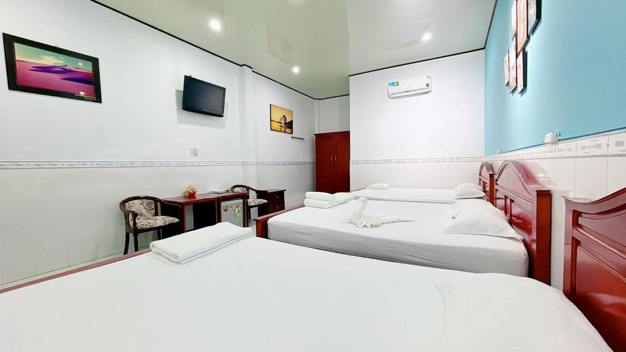 Bed in Quoc Dinh Guest House