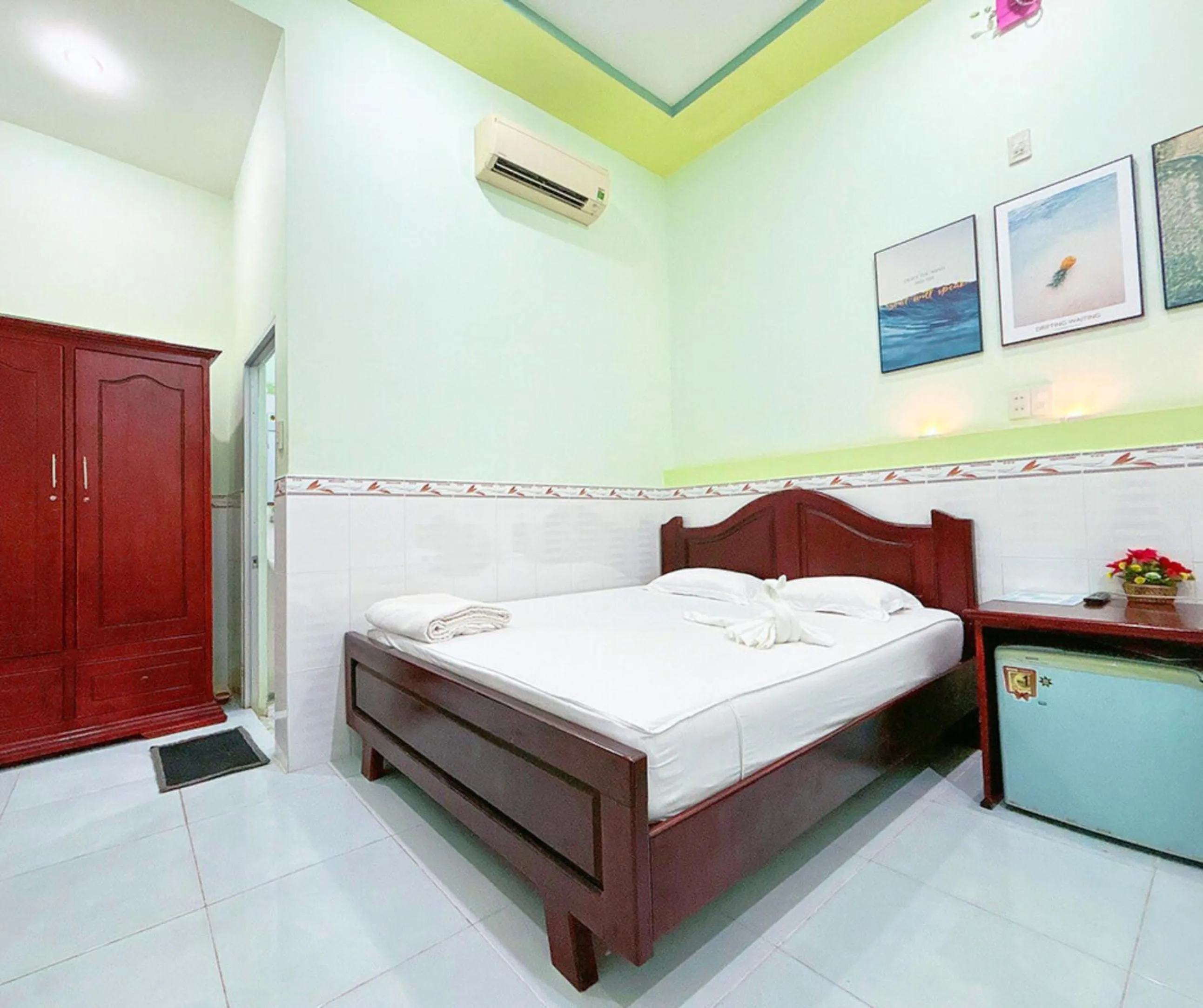 Bed in Quoc Dinh Guest House