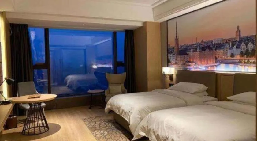 Bed in Venus Royal Hotel Anhui Tongcheng Tongguoxiushui