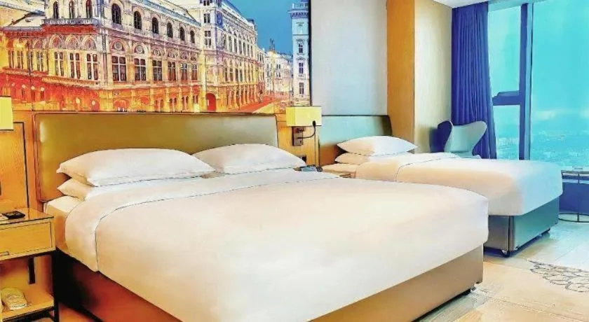 Bed in Venus Royal Hotel Anhui Tongcheng Tongguoxiushui