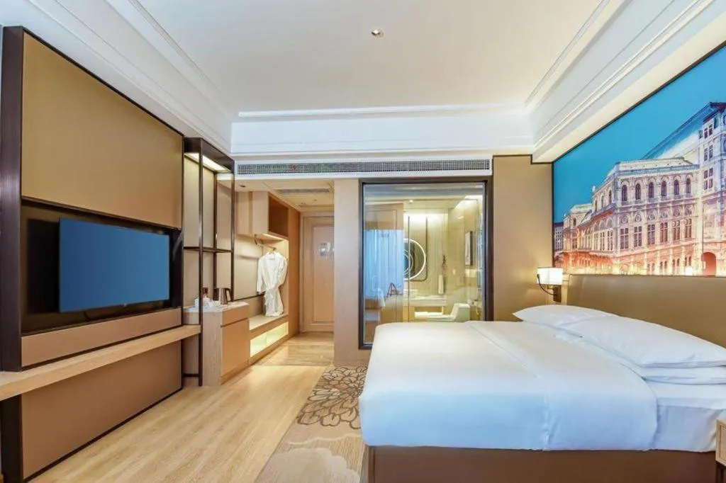 Bed in Venus Royal Hotel Anhui Tongcheng Tongguoxiushui