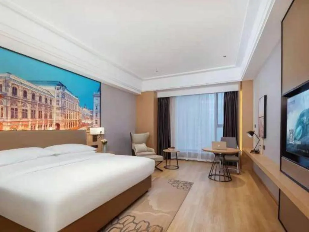 Bed in Venus Royal Hotel Anhui Tongcheng Tongguoxiushui