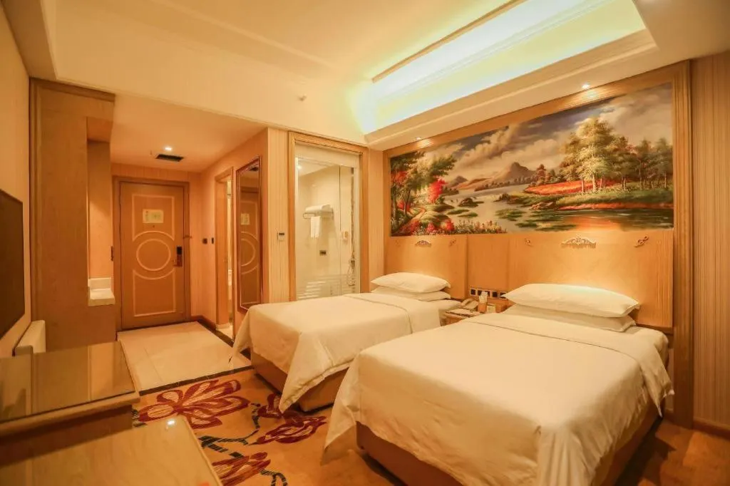 Bed in Vienna Hotel Chengdu North Railway Station North Square Wukuaishi Metro Station