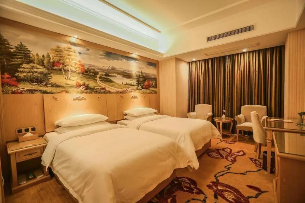 Bed in Vienna Hotel Chengdu North Railway Station North Square Wukuaishi Metro Station