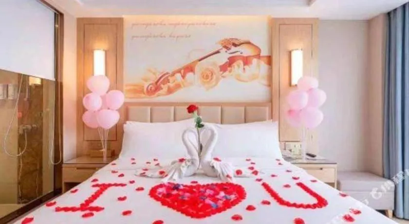 Bed in Vienna Hotel Yuxi Hongta Avenue High-Speed Railway Station