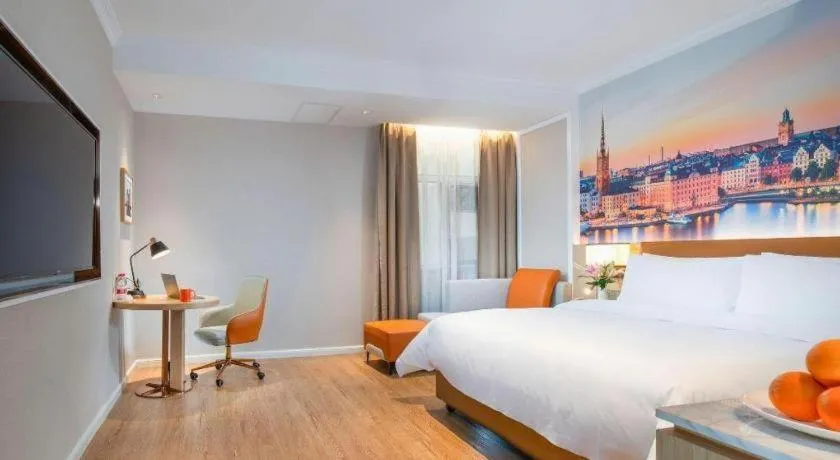 Bed in Vienna Hotel Tianjin Chentangzhuang Metro Station