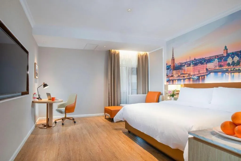 Bed in Vienna Hotel Tianjin Chentangzhuang Metro Station